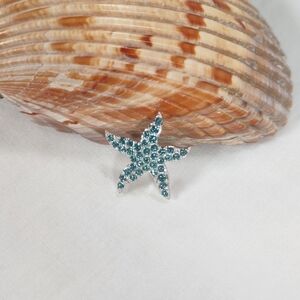 Swarovski Crystal Retired Blue Starfish 2006 SCS Eternity Event Tac Pin